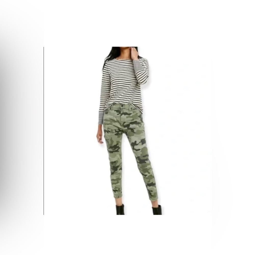 Nili Lotan By Target Sz 2 Camouflage Camo Ankle Skinny Pants Green Novelty Print